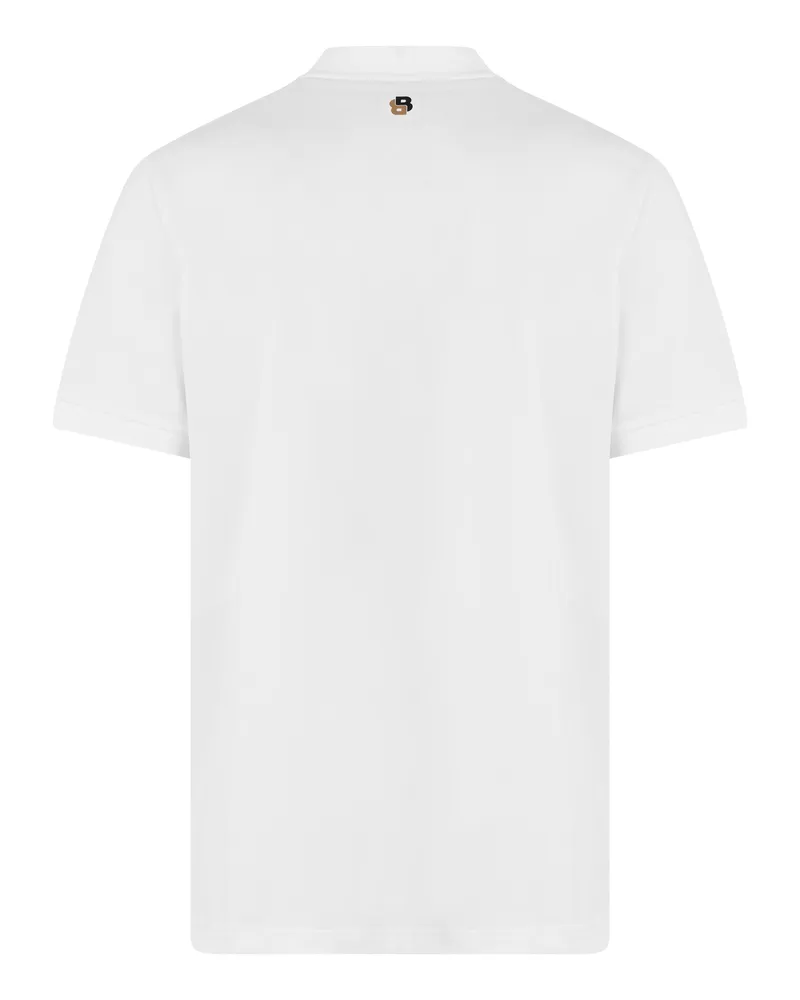 HUGO BOSS Zip Collar Jersey Polo — White White
