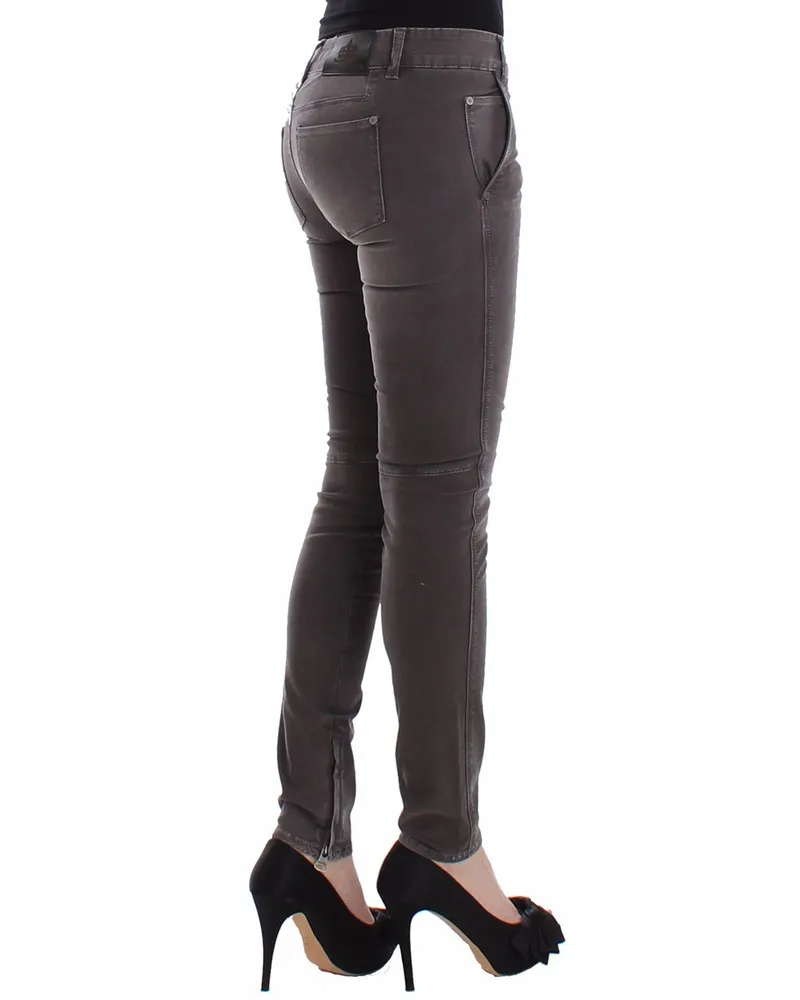 Ermanno Scervino Stretch Cotton Skinny Jeans — Gray Gray