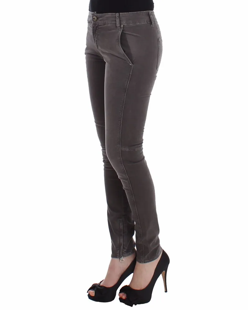 Ermanno Scervino Women's Gray Slim Jeans Denim Pants Skinny Leg Stretch Cotton Gray
