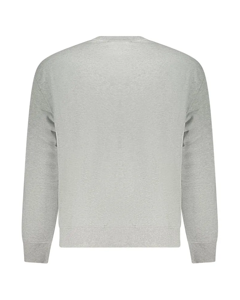 Calvin Klein Logo-Embroidered Cotton Sweatshirt — Grey Grey