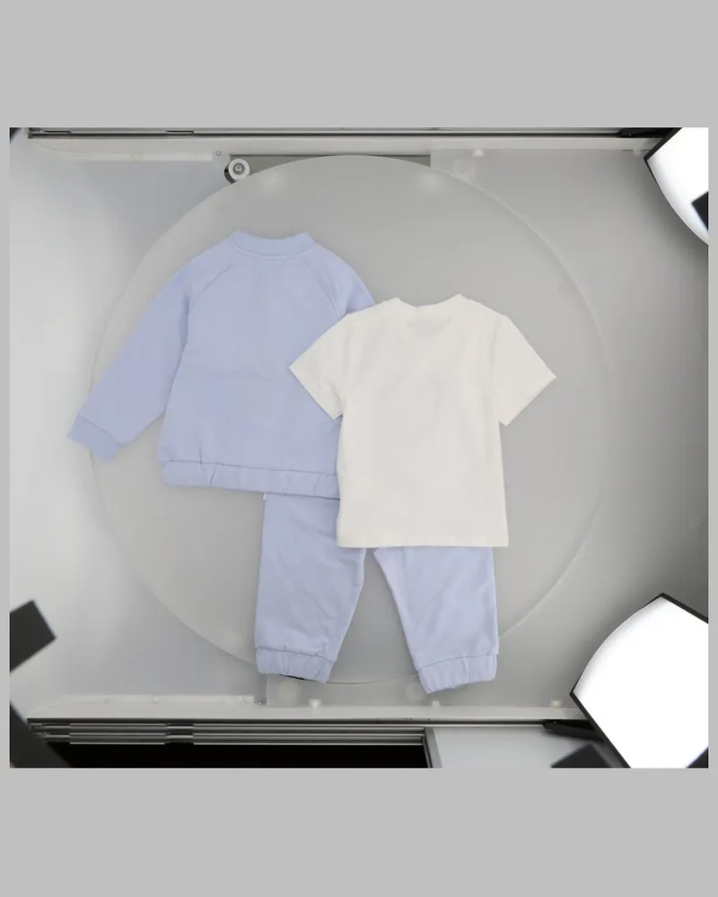 HUGO BOSS Double B Monogram Tracksuit and T-Shirt Set — Blue Blue