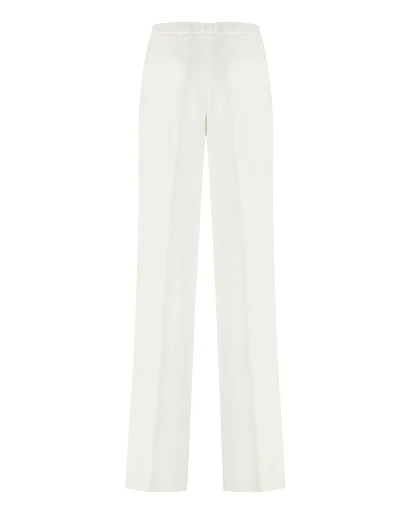 Fabiana Filippi Women's Trousers White Viscose Acetate Straight White