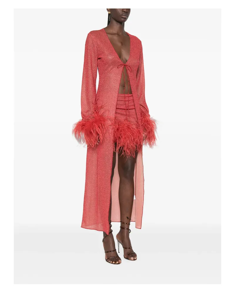 Oséree Lurex Dress — Red Red