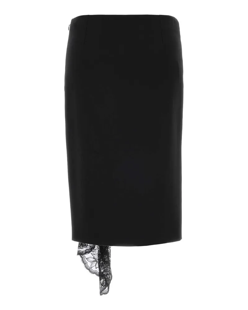 Alexander McQueen Women's Black Wool Skirt Gonne Black