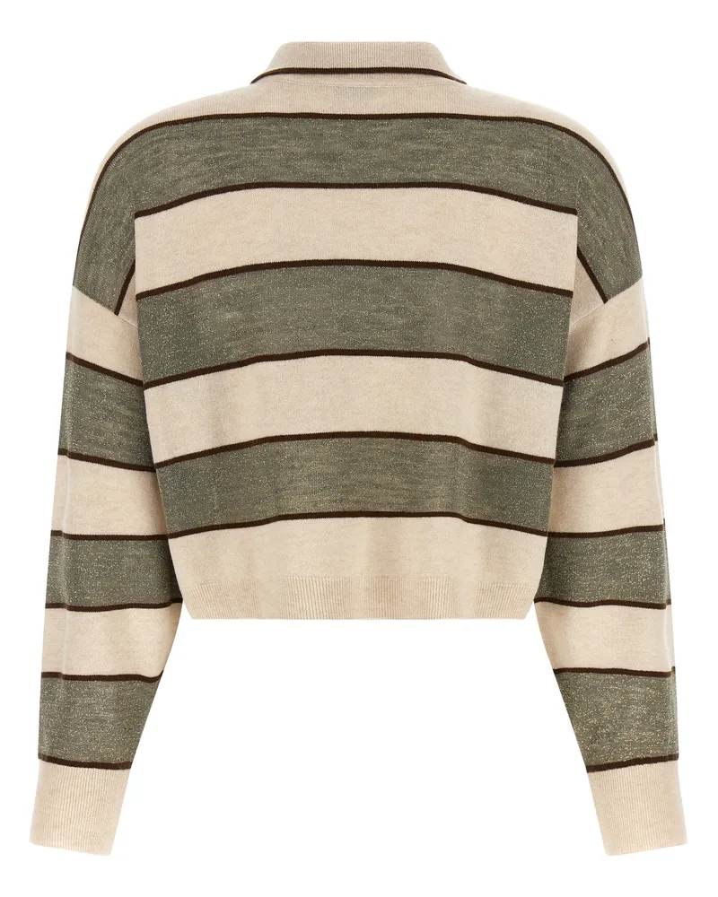 Brunello Cucinelli Women's Multicolor Virgin Wool Polo Shirt Multicolor