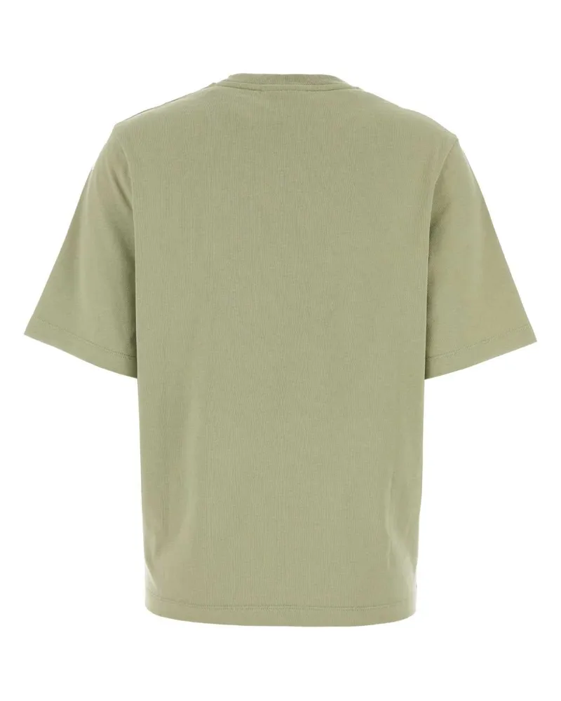 Kitsuné Women's Sage Green Cotton T-Shirt Dustygreen Organic Green
