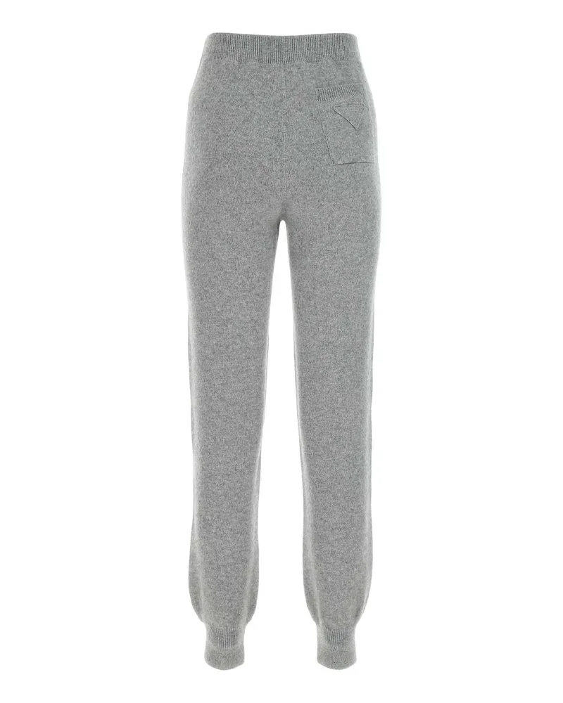 Prada Women's Grey Cashmere Joggers Grigio Exterior: Pantaloni Trousers Gray