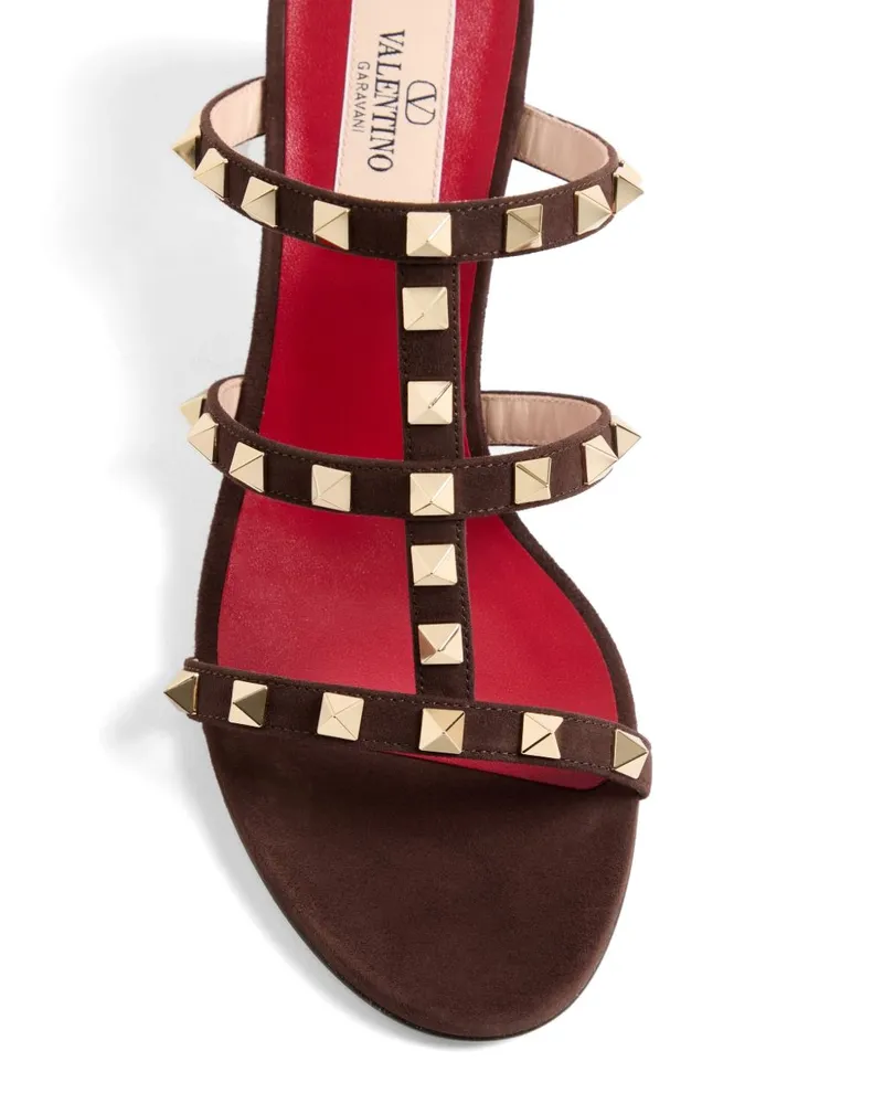 Valentino Garavani Rockstud Sandal — Brown Brown