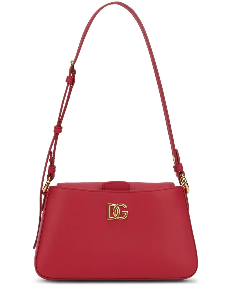 Dolce & Gabbana Women's Shoulder Phone Bag Red Calfskin Red