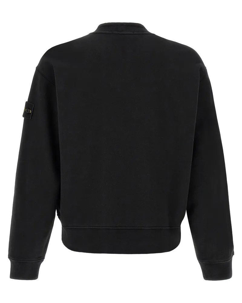 Stone Island Men's Black Cotton Sweatshirt Clothing Black