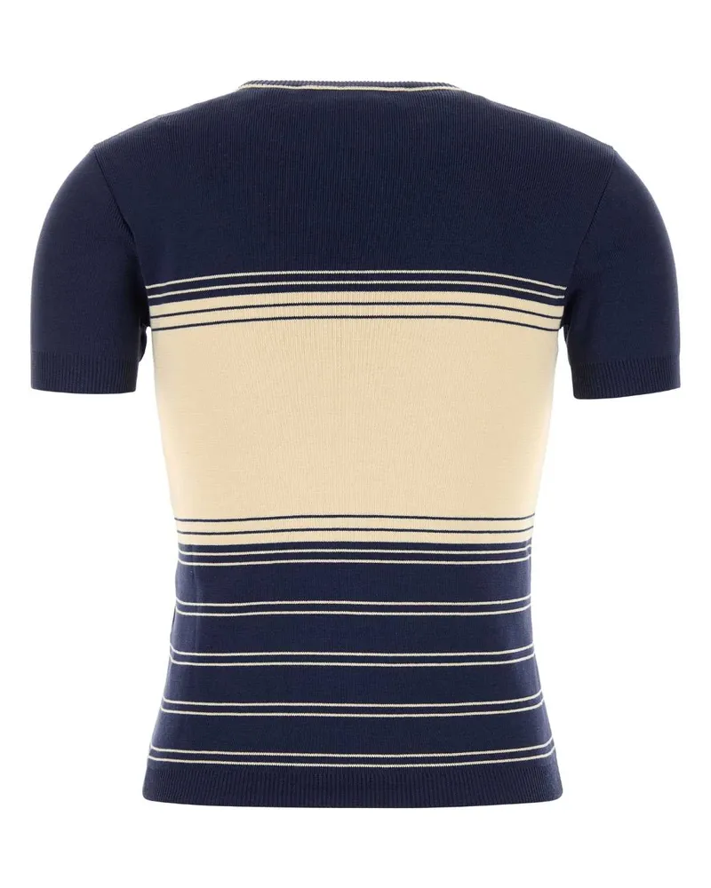 Valentino Garavani Women's Navy Blue Cotton Sweater Provencebluebetulla Exterior: Maglieria Navy