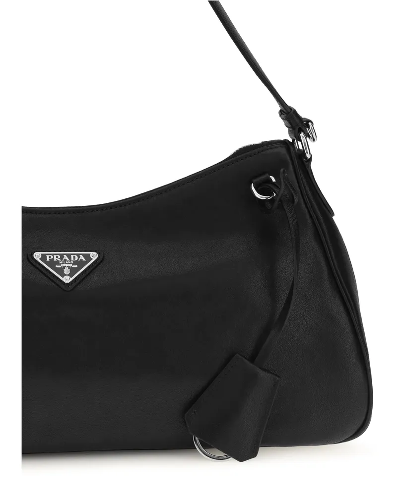 Prada Women's Shoulder Bag Aimée Black Leather Calf Black