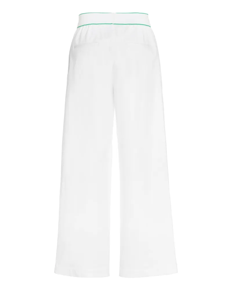 Bottega Veneta Women's Wide-Leg Trousers White Cotton White