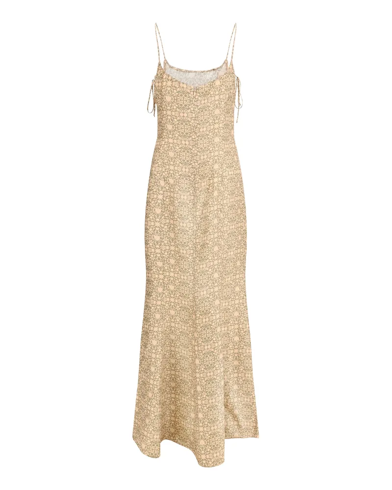 Kristina Ti Women's Sleeveless Long Dress Viscose; Silk Beige