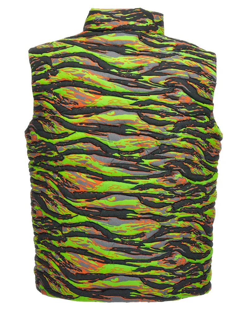 ERL Quilted Camouflage Cotton Vest — Multicolor Multicolor