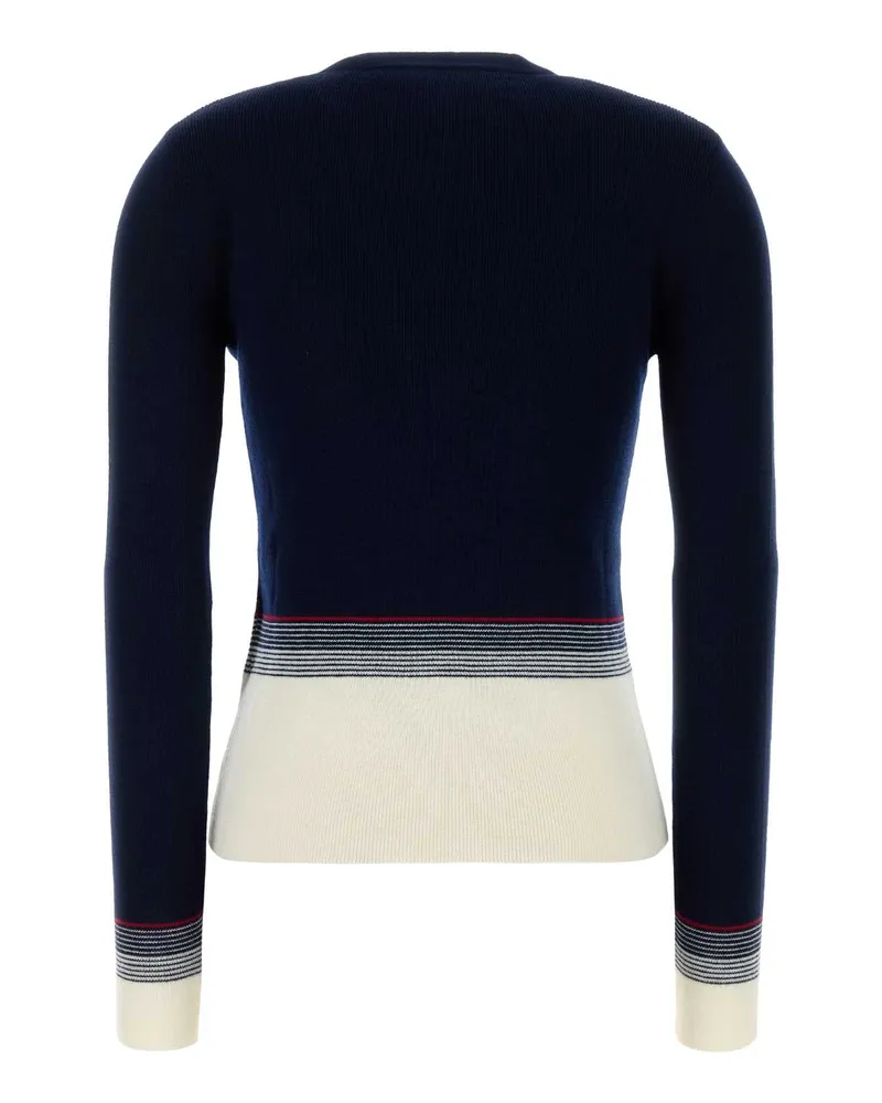 Valentino Garavani Women's Navy Blue Wool Cardigan Navybetulla Maglieria Navy