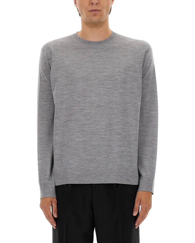 Theory Wool Jersey Sweater — Gray Gray