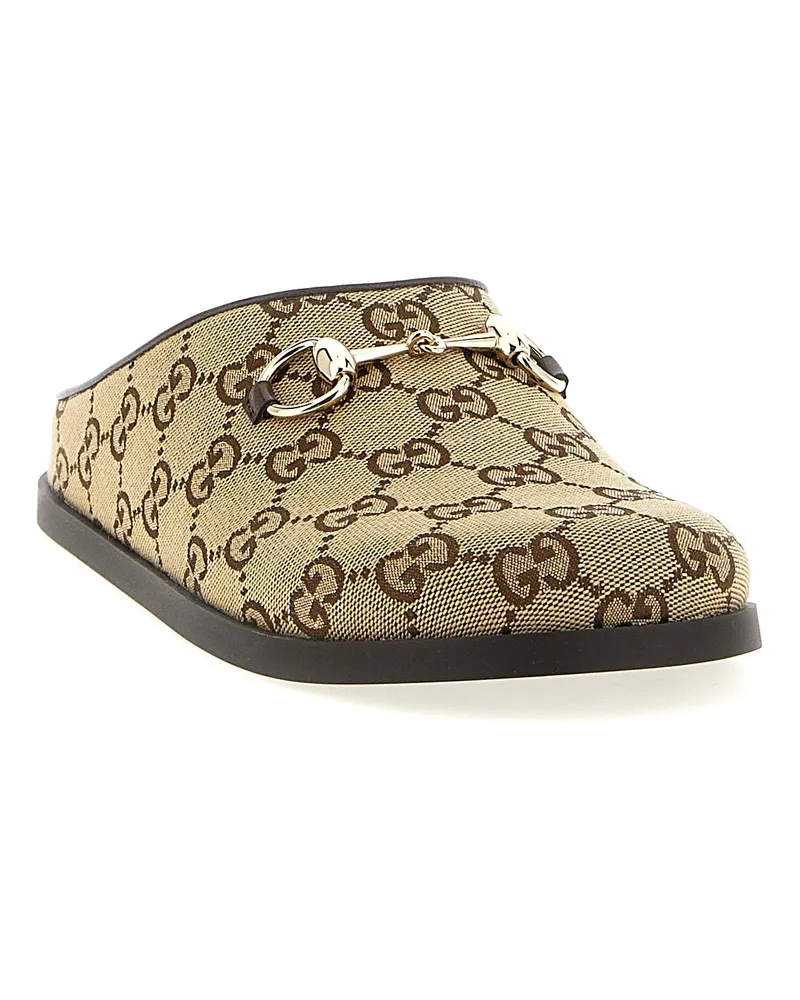 Gucci Women's Beige Cotton Mules Beige