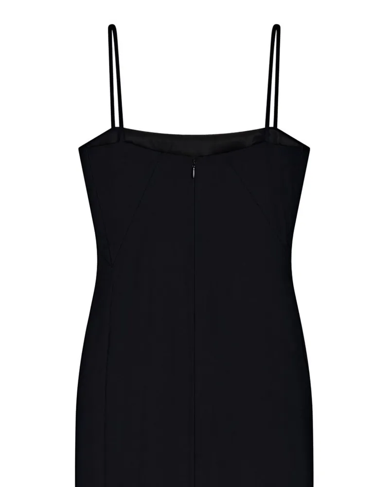 Givenchy Crepe Asymmetric Dress — Black Black