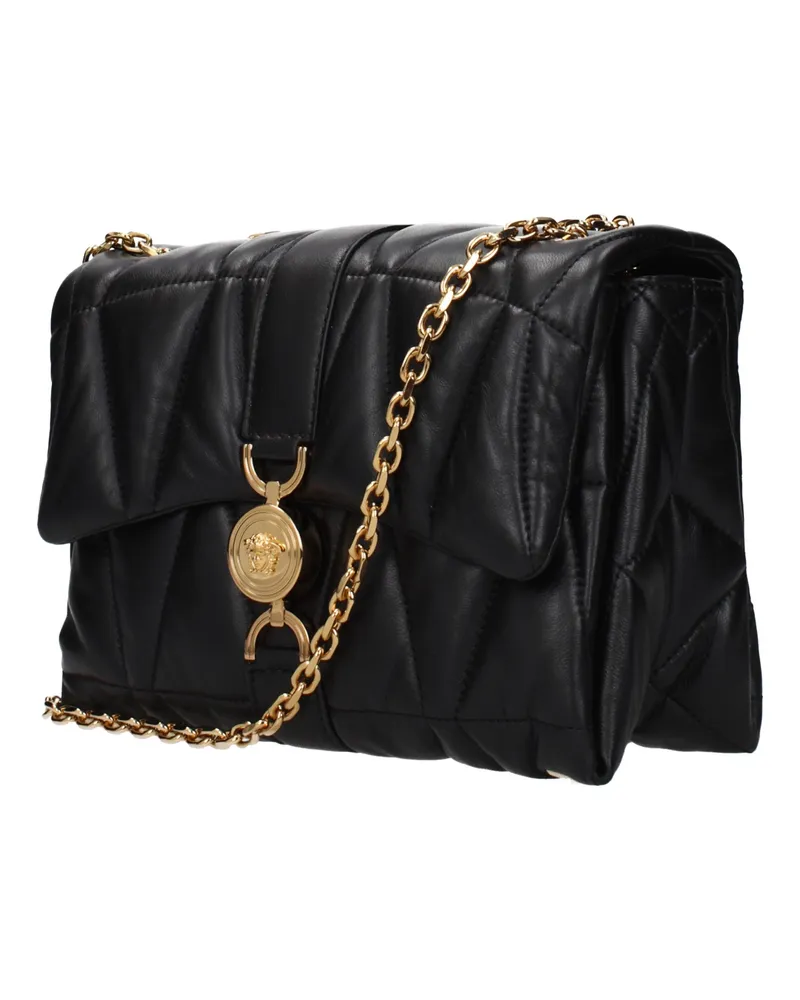Versace Women's Black Leather Shoulder Bag Black