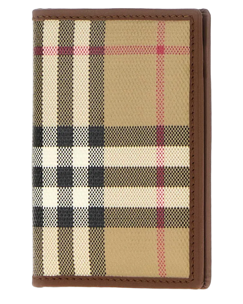 Burberry Men's Printed Canvas Card Holder Archivebeige Exterior: Cotton Portafogli Wallet Beige