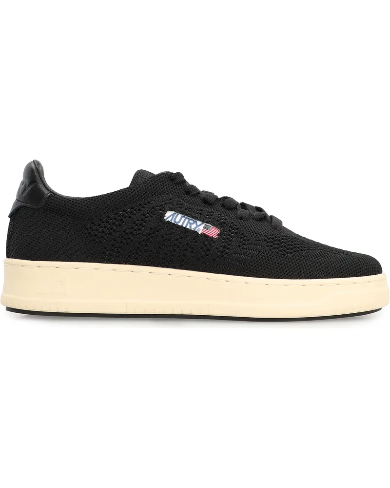 AUTRY Women's Medalist Easeknit Low-Top Sneakers Black Fabric Trainers Black