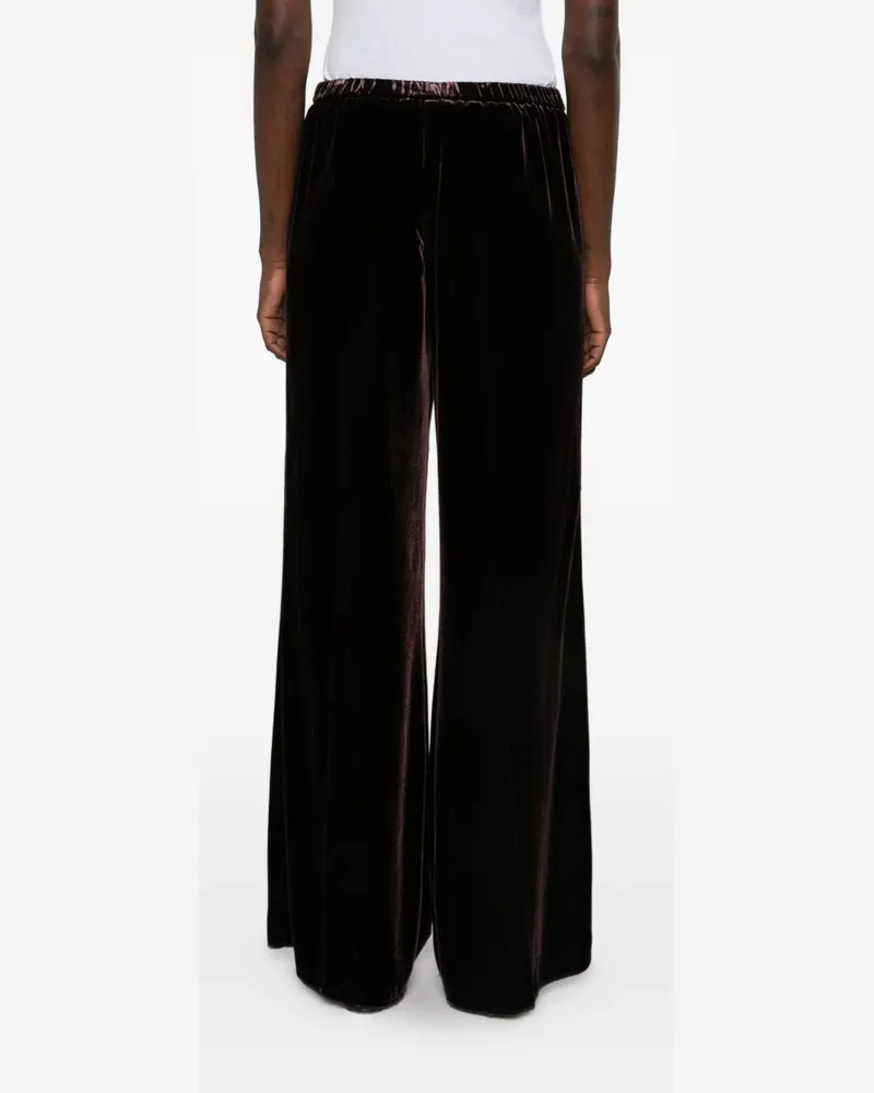 forte_forte Velvet Trousers — Burgundy Burgundy