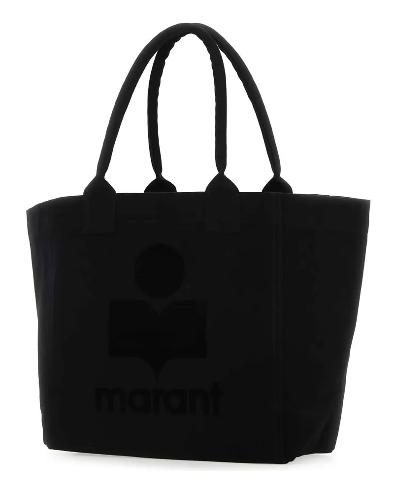 Isabel Marant Women's Black Cotton Small Yenky Shopping Bag Exterior: Borse A Mano Black