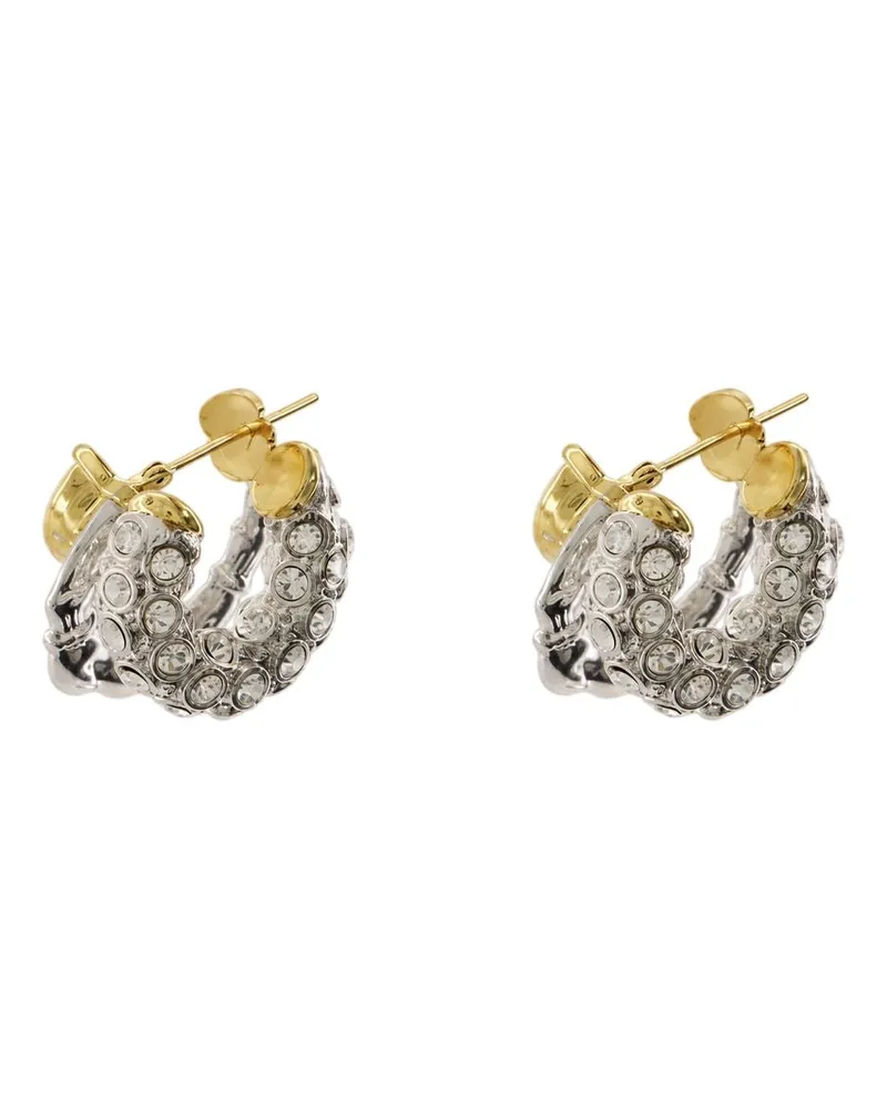 Simone Rocha Stacked Rhinestone Earrings — Silver Silver