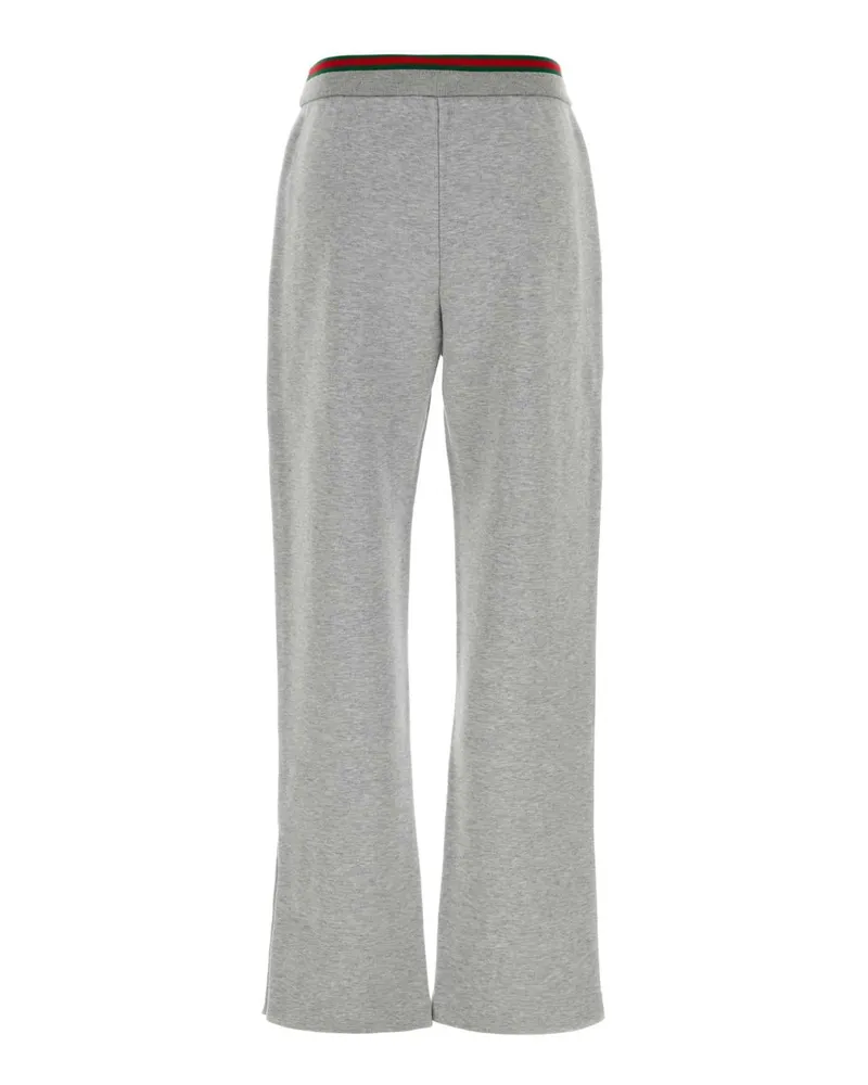 Gucci Women's Grey Cotton Blend Joggers Greymelange Exterior: Nylon Pantaloni Gray