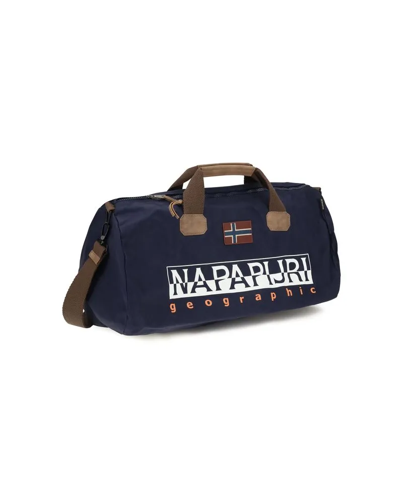 Napapijri Canvas Duffle Bag — Blue Blue
