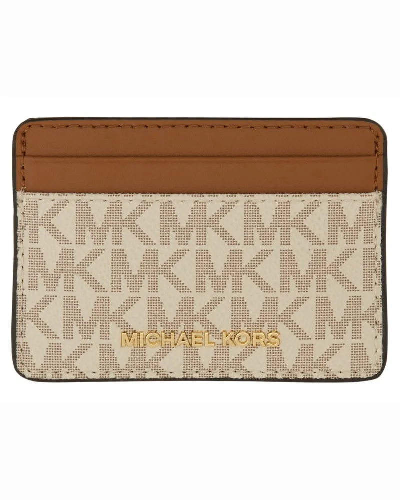 Michael Kors Logo Card Case — Beige Beige