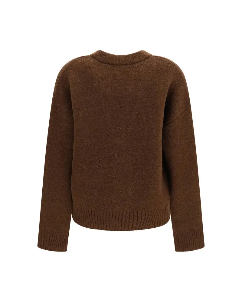 AMI Paris Cardigan — Brown Brown