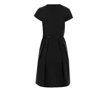 Women's Taffeta Mini Dress Black Polyester Cotton