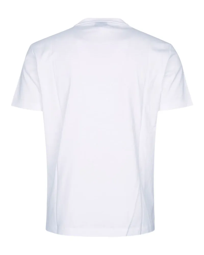 EA7 Logo-Print Cotton T-Shirt — White White