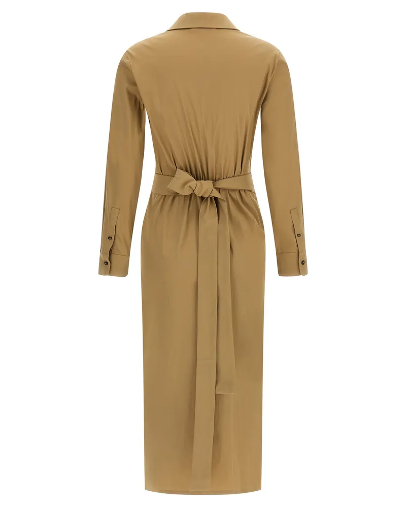 Max Mara Women's Beige Cotton Midi Dress Beige