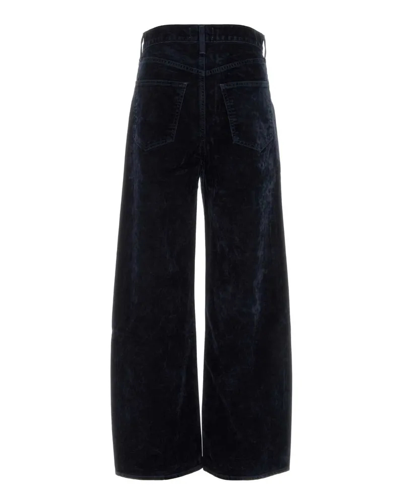 AGOLDE Women's Dark Blue Velvet Low Curve Jeans Bluecrushcracklednavyvelv Cotton Viscose Navy