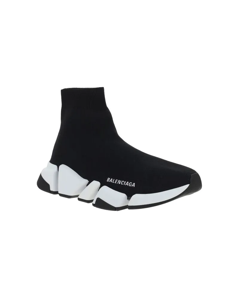Balenciaga Women's Black Polyester Athletic Sneakers Black