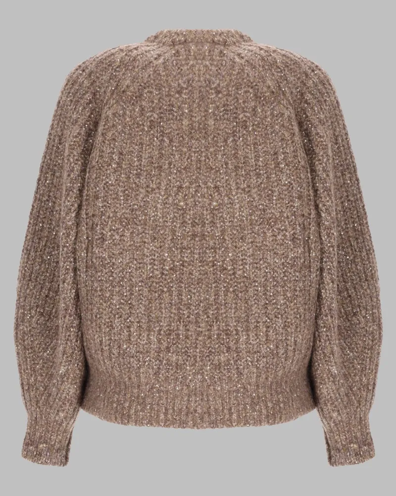 Brunello Cucinelli Cashmere-Silk Sweater — Beige Beige