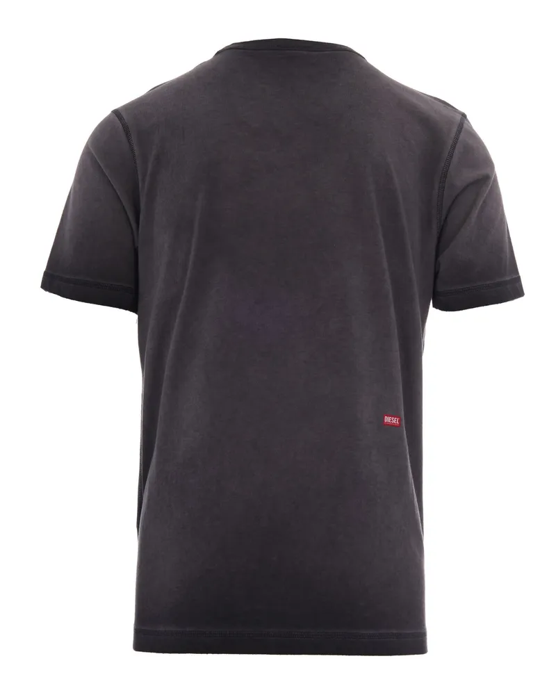 Diesel Embossed Graphic Jersey T-Shirt — Purple Purple