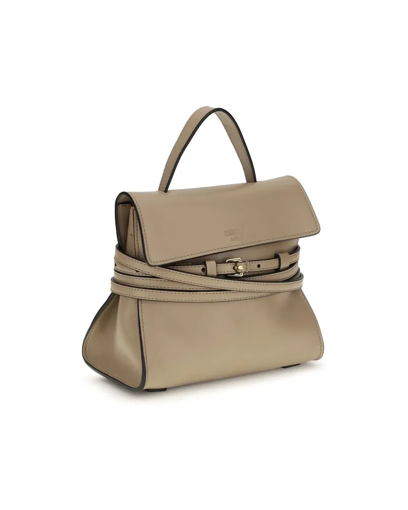 Moschino Women's Beige Goatskin Shoulder Bag Beige