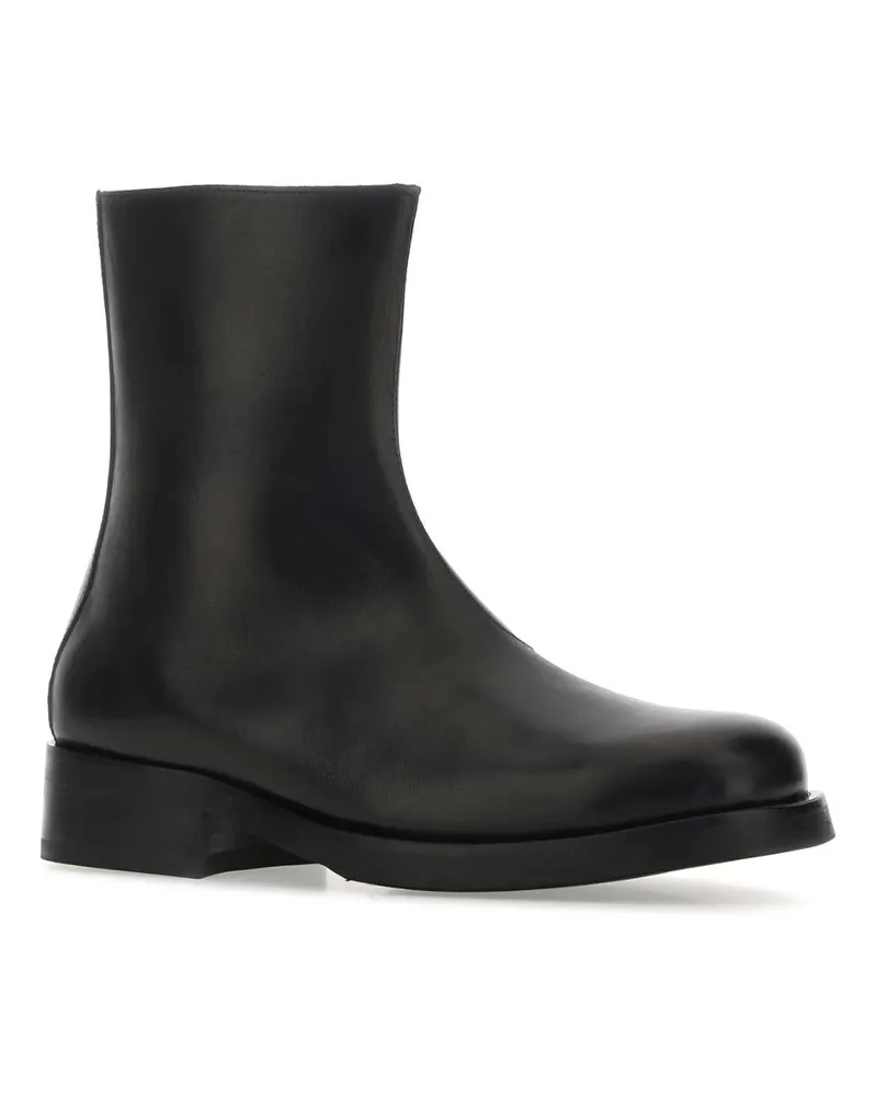 Our Legacy Men's Black Leather Camion Ankle Boots Stivali Black