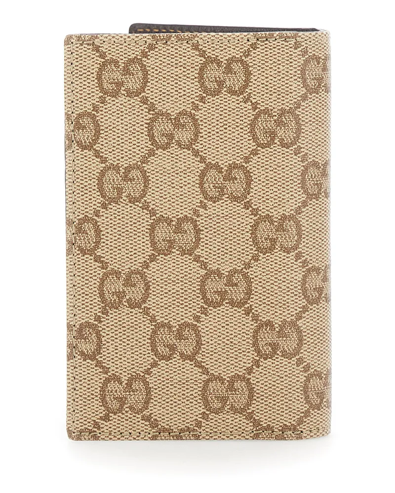 Gucci Men's Wallet Beige Gg Canvas And Leather Beige