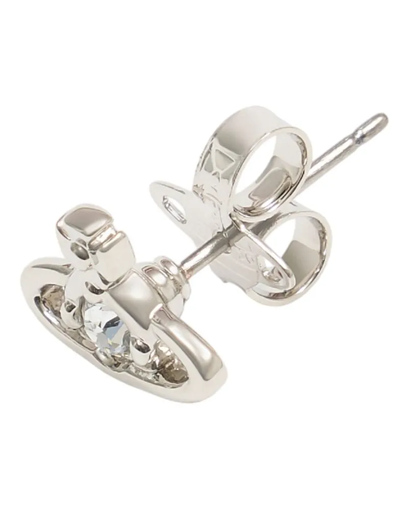 Vivienne Westwood Women's Nano Solitaire Earring -  Metal Silver Black Jewelry-Watches Earrings Silver
