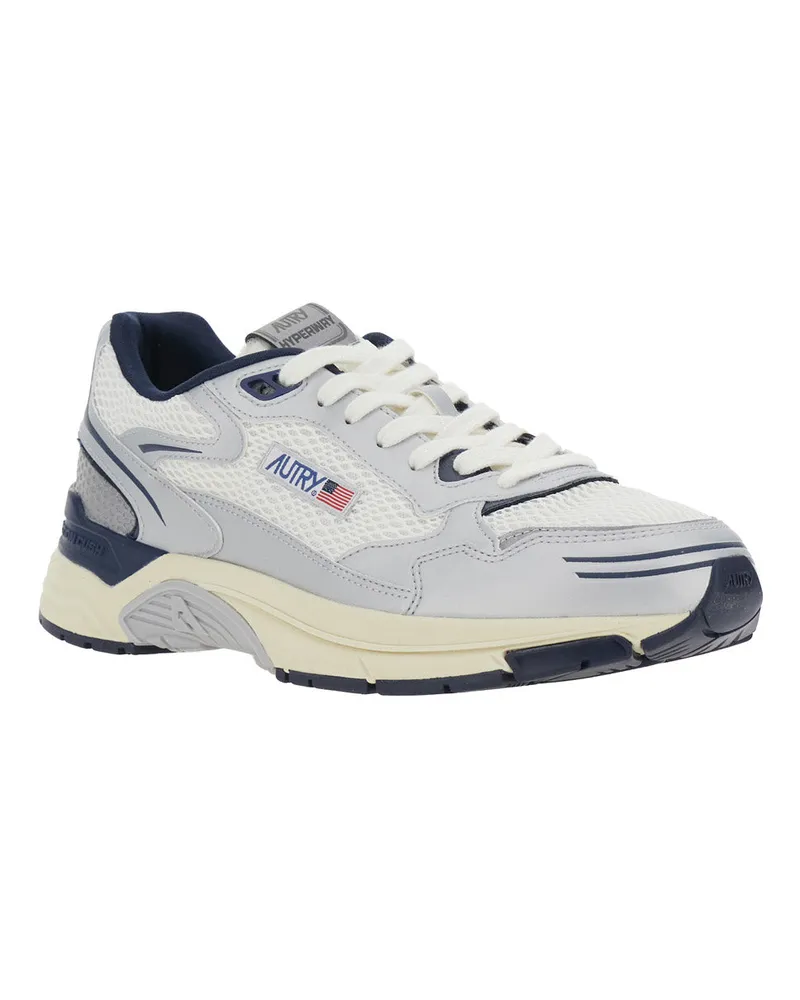 AUTRY Men's Low-Top Sneakers Hyperway Metallic Polyurethane Trainers Metallic