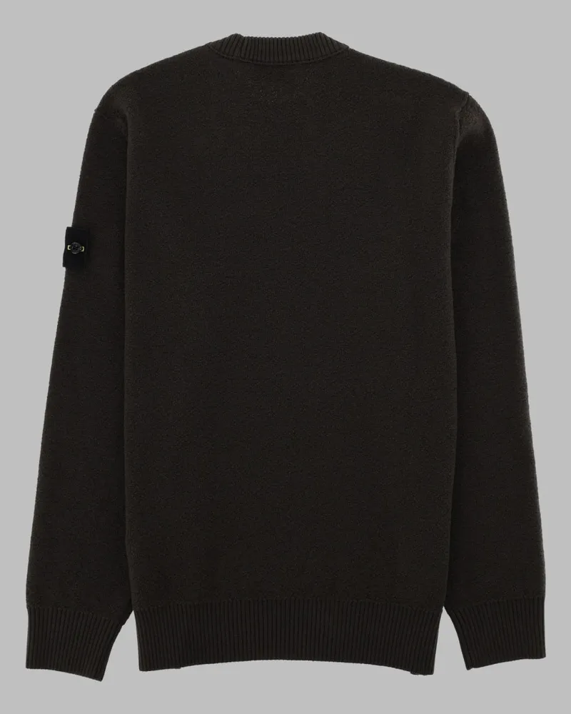 Stone Island Ribbed Virgin Wool Sweater — Gray Gray