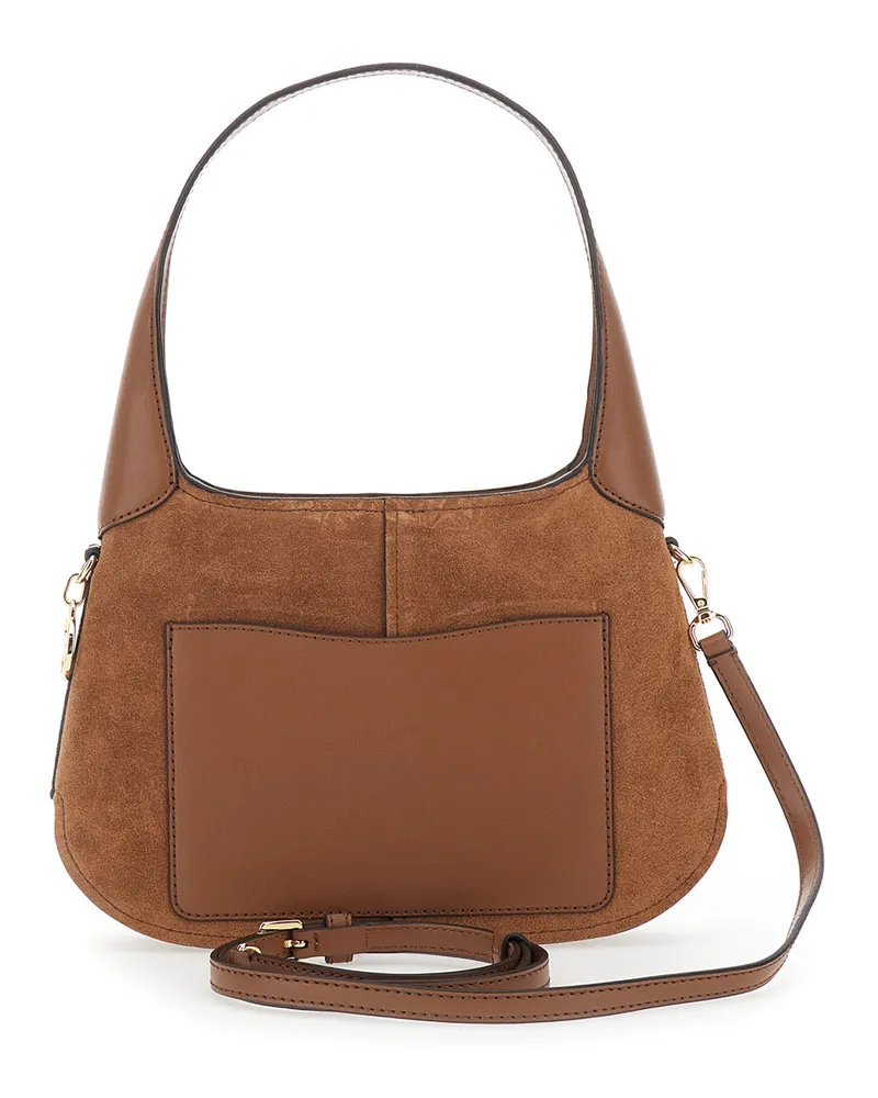 Michael Kors Women's Shoulder Bag Alice Brown Suede Cow Leather Brown