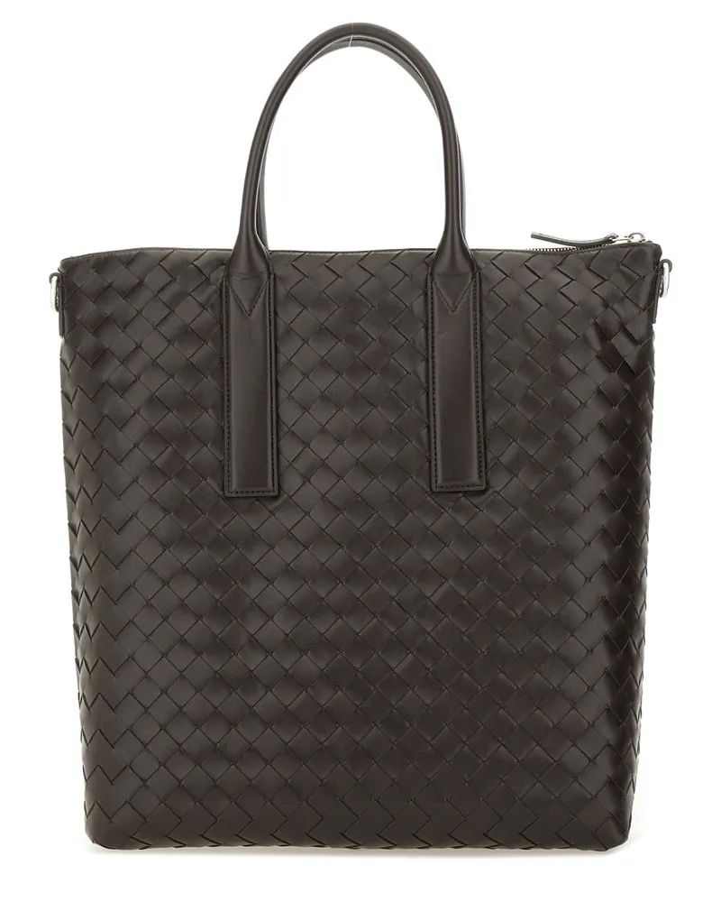 Bottega Veneta Unisex Tote Bag North-South Brown Calfskin Handbags Hand Brown