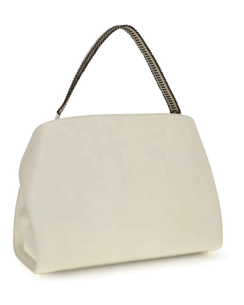 Ferragamo Women's Soft Shoulder Bag Hug Mascarpone Calf Leather Beige