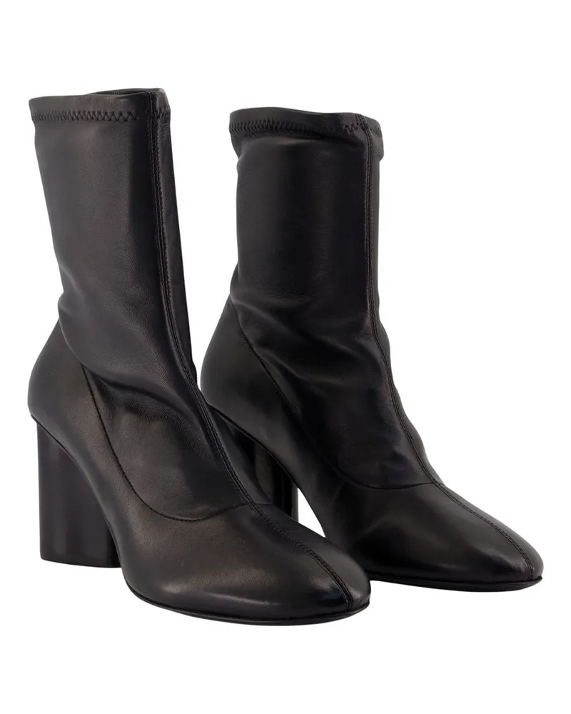 Carel Women's Lucia Ankle Boots -  Leather Black Shoes Ankle-Boots Black